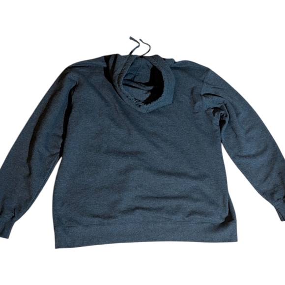 Engineers Fav It Should Work In Theory Gray Fleece Hoodie with Robot Print Sz XL - Picture 3 of 7